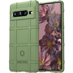 Mobigear Rugged Shield Google Pixel 7 Pro Fleksibel TPU Bagsidecover Stødsikkert - Grøn
