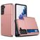 Mobigear Card Samsung Galaxy S21 Funda Plástico rígido Carcasa Antigolpes con tarjetero - Oro rosa