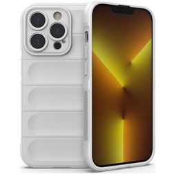 Mobigear Bumpy iPhone 14 Pro TPU flexível Capa traseira - Branco