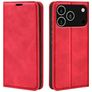 Mobigear Retro Slim iPhone 17 Pro Max Funda tipo libro Cartera - Rojo