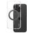 CARE by PanzerGlass Kickstand iPhone 16 Pro MagSafe Hardcase Back cover con supporto - Trasparente / Nero