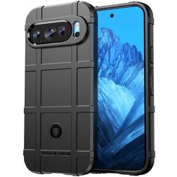 Mobigear Rugged Shield Google Pixel 9 Elastyczne TPU Etui plecki Wstrząsoodporne - Czarny