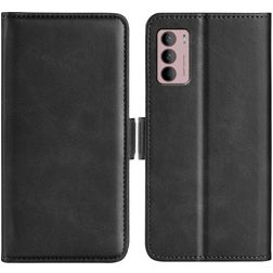 Mobigear Slim Magnet Motorola Moto G42 Cover a libro portafoglio - Nero
