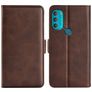 Mobigear Slim Magnet Motorola Moto G71 5G Wallet case - Brown