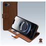 Mobilize Wallet iPhone 16e Genuine Leather Wallet case - Brown