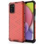 Mobigear Honeycomb Samsung Galaxy A03s Plástico rígido Capa traseira Antichoque - Vermelho