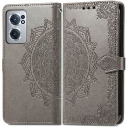 Mobigear Mandala OnePlus Nord CE 2 Pungetui med Seddelrum - Grå
