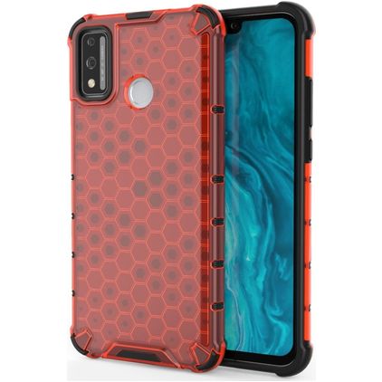 Mobigear Honeycomb HONOR 9X Lite Hardcase Back cover Antiurto - Rosso
