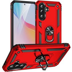 Mobigear Armor ring Samsung Galaxy A36 Hårdt Bagsidecover Stødsikkert med ringholder - Rød