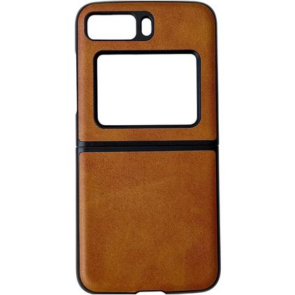 Mobigear Excellent Motorola Razr (2022) Funda Plástico rígido Carcasa - Marrón