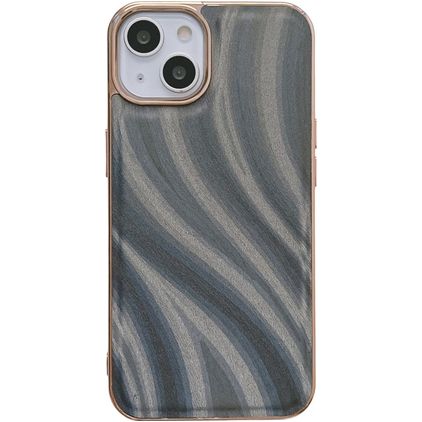 Mobigear Wavy iPhone 14 Plus Tvrdý plast Zadní kryt - Stříbrná