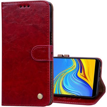 Mobigear Wallet Samsung Galaxy J6 Plus Lompakkokotelo + Setelitasku - Punainen