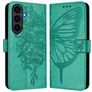 Mobigear Butterfly Samsung Galaxy S26 FE Pungetui med Seddelrum - Grøn