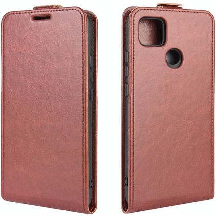 Mobigear Xiaomi Redmi 9C Etui z klapką pionową - Brązowy