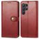 Mobigear Snap Button Samsung Galaxy S25 Wallet case - Red