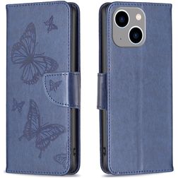 Mobigear Butterfly iPhone 15 Plus Wallet case - Blue