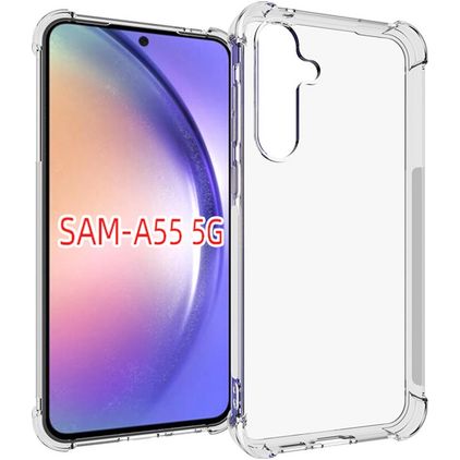 Mobigear Cushion Transparente Samsung Galaxy A55 TPU flexible Carcasa Antigolpes - Transparente