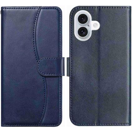 Mobigear S Line iPhone 17 Plånboksfodral med sedelfack - Marinblå