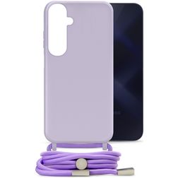 Mobilize Lanyard Gelly Samsung Galaxy A15 Joustava TPU Suojakuori kaulanauhalla - Pastel Purple