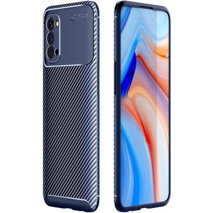 Mobigear Racing OPPO Reno 4 Joustava TPU Suojakuori - Sininen
