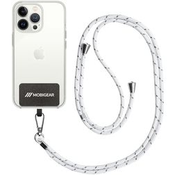 Mobigear Lanyard Cordão para telemóvel universal ajustável - Preto / Branco