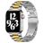 Mobigear Antwerp Steel Apple Watch Strap Butterfly closure - 49/46/45/44 mm - Gold / Silver