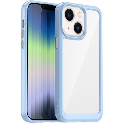 Mobigear Crystal iPhone 14 Hard Case Back cover - Clear / Blue
