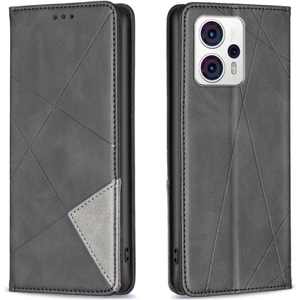 Mobigear Rhombus Slim Motorola Moto G53 5G Pungetui - Sort