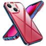 Mobigear Crystal iPhone 14 Plus Hardcase Etui plecki - Przezroczysty / Czerwony