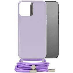 Mobilize Lanyard Gelly iPhone 13 Pro Flexibel TPU Skal med rem - Pastel Purple