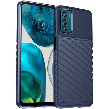Mobigear Groove Motorola Moto G42 Joustava TPU Suojakuori - Sininen