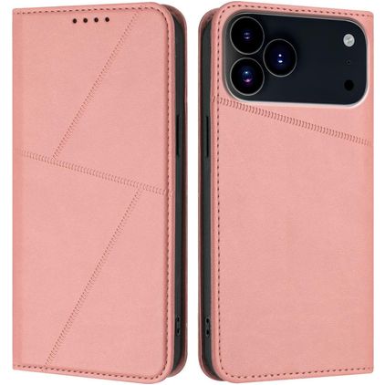 Mobigear Frosted Flip iPhone 18 Pro Max Funda tipo libro Cartera - Rosa