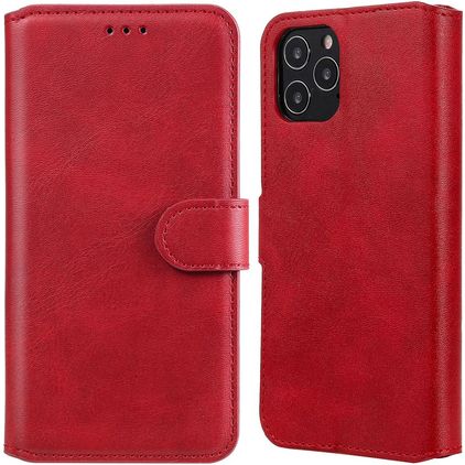 Mobigear Wallet iPhone 12 Pro Cover a libro portafoglio - Rosso