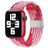 Mobigear Braided Correa Nylon Cierre de clip para Apple Watch - 49/46/45/44 mm - Rosa / Rojo