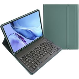 Mobigear Keys iPad 9 (2021) QWERTZ Bluetooth Keyboard Wallet case + Stylus Holder - Green