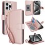 Mobigear Wallet iPhone 15 Pro Wallet case - Rose Gold