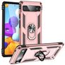 Mobigear Armor Ring Google Pixel 6a Hard Case Back cover Shockproof with Ring Holder - Rose Gold