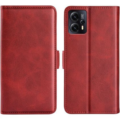 Mobigear Slim Magnet Motorola Moto E13 Plånboksfodral med sedelfack - Röd