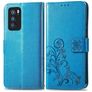 Mobigear Clover OPPO Reno 6 Pro 5G Cover a libro portafoglio - Blu