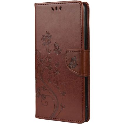 Mobigear Flowers Samsung Galaxy A23 Funda tipo libro Cartera - Marrón