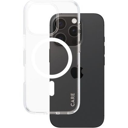 CARE by PanzerGlass Urban Combat iPhone 16 Pro MagSafe Hardcase Back cover - Trasparente / Bianco