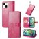 Mobigear Clover iPhone 15 Wallet case - Magenta