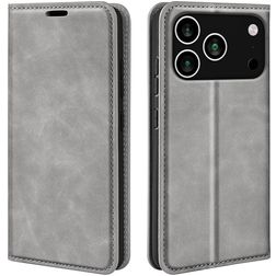 Mobigear Retro Slim iPhone 17 Pro Funda tipo libro Cartera - Gris