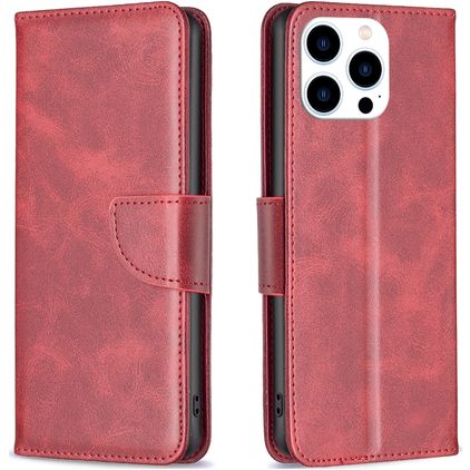 Mobigear Excellent iPhone 15 Pro Funda tipo libro Cartera - Rojo