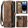 CaseMe 008 iPhone 14 Pro Case Detachable 2-in-1 Wallet Case Wallet - Brown