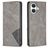Mobigear Rhombus Slim iPhone 17 Etui z klapką - Szary