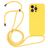 Mobigear Lanyard iPhone 15 Pro Silicona Funda con cuerda - Amarillo