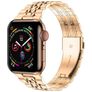 Mobigear Monaco Acciaio inox Apple Watch Cinturino Chiusura a farfalla - 49/46/45/44 mm - Oro rosa