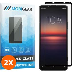 Mobigear Premium Sony Xperia 1 II Härdat glas Skärmskydd - Skalvänligt - Svart (2-pack)