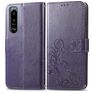 Mobigear clover Sony Xperia 5 IV Funda tipo libro Cartera - Morado